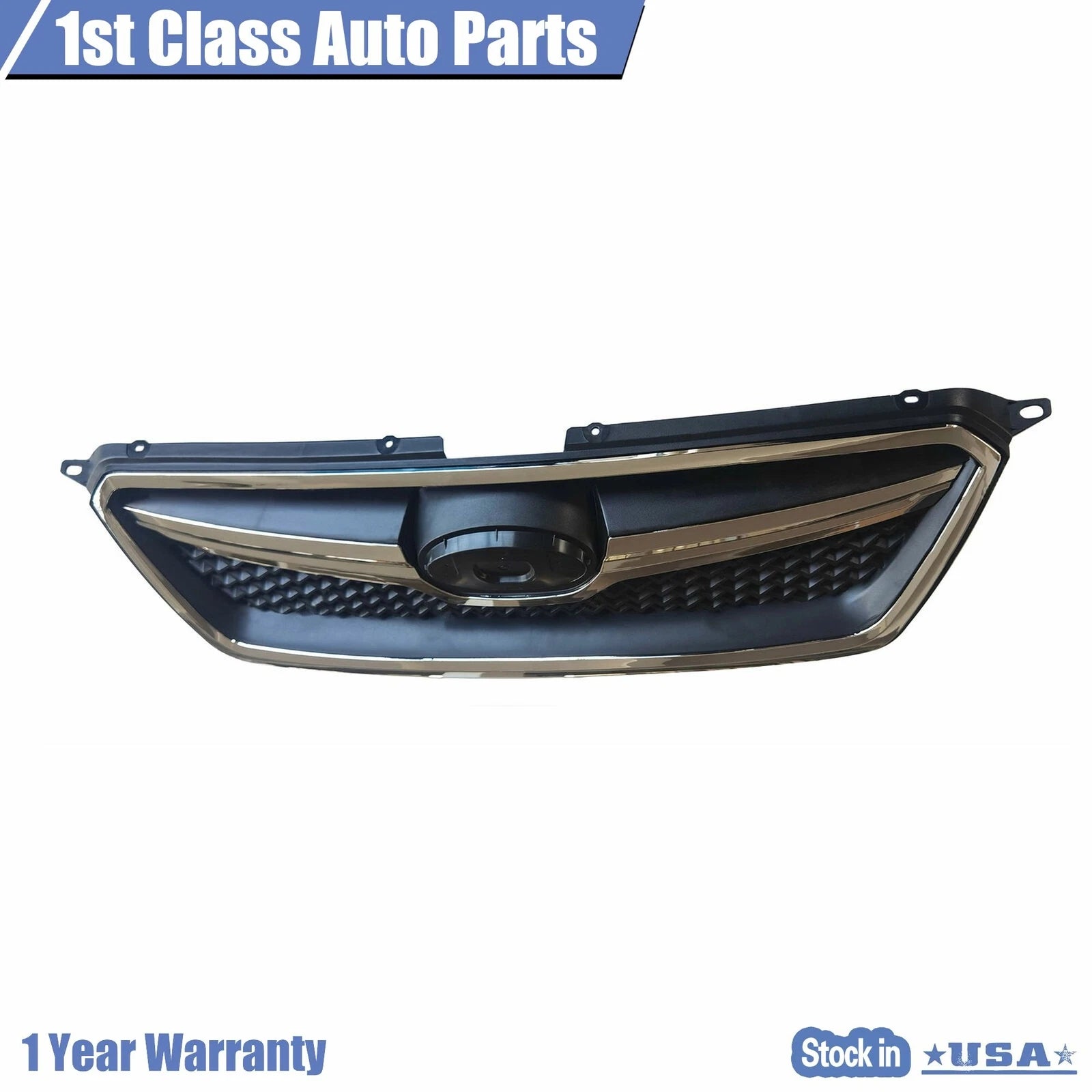 Front Grille Assembly with Chrome Trim for Subaru XV Crosstrek (2016–2017)