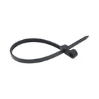 Black Screw Mount Cable Ties 8 Inch (Set of 4) UV Resistant 75 lbs Tensile Load