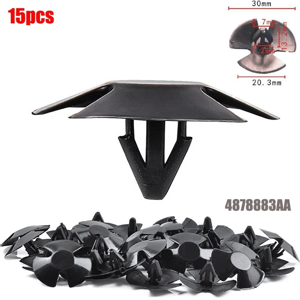 15 Pcs Hood Insulation Retainer Clips for Dodge (4878883AA)