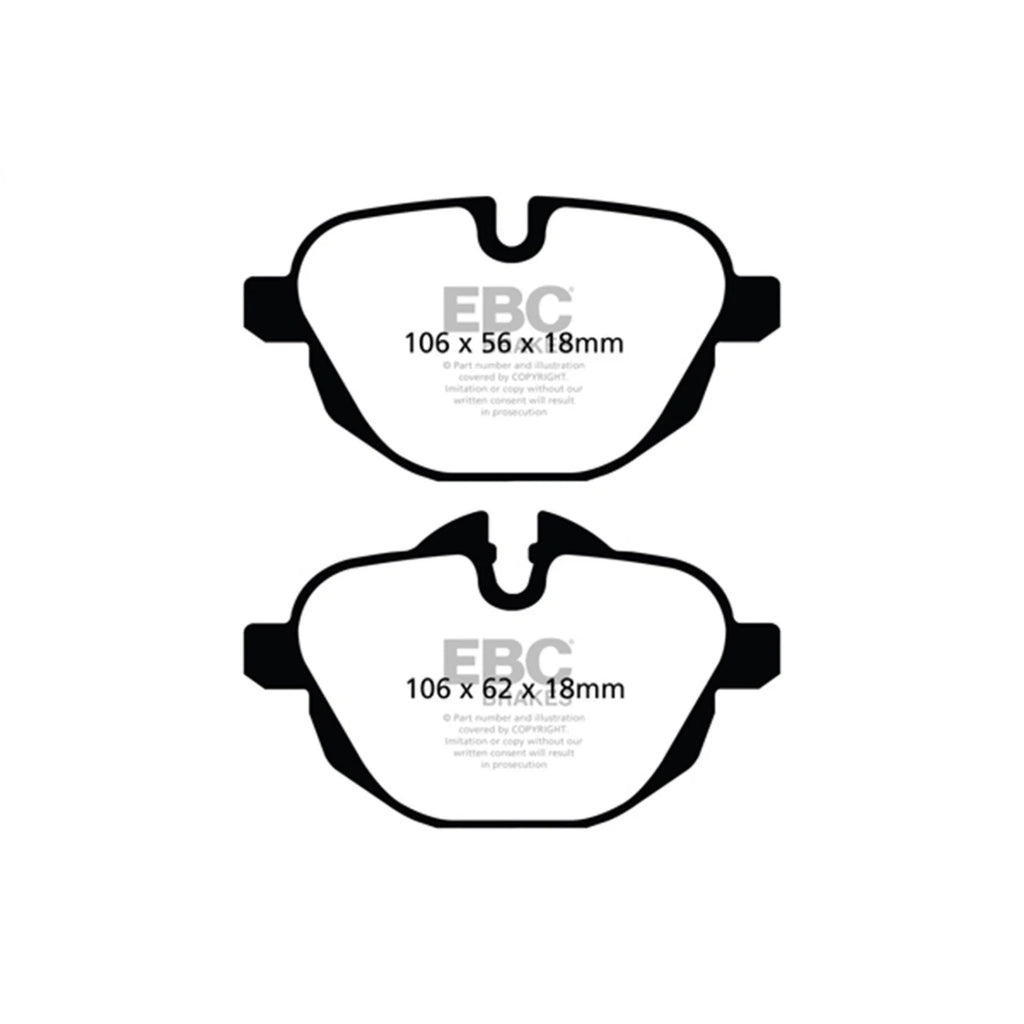 Set of 2 Brake Pads for BMW X3, X4, 530, 528, 530e, 530i, i8