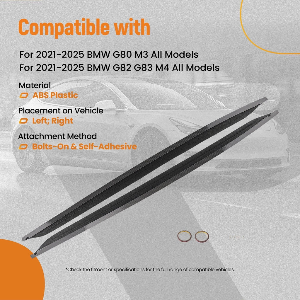2X Carbon Fiber Side Skirt for BMW G80 M3 Sedan (2021–2025)