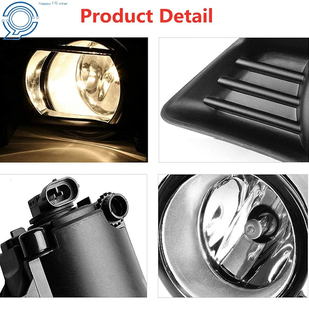 Set of 2 Clear Bumper Fog Lights for Toyota Camry (2007–2009)