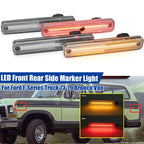 Set of 2 Front Rear Side Marker Light Lamp for Ford F-Ser Truck Bronco Van (1973–1979)