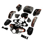 Fairings Bodywork for Harley Touring Electra Glide (2014–2024) Black Honeycomb Fade