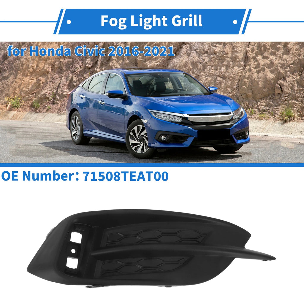 Rear Left Fog Light Grill No. 71508TEAT00 for Honda Civic (2016–2021)
