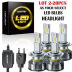 Set of 2 AUXITO H7 LED Headlight Bulbs 6500K Super White CANBUS for