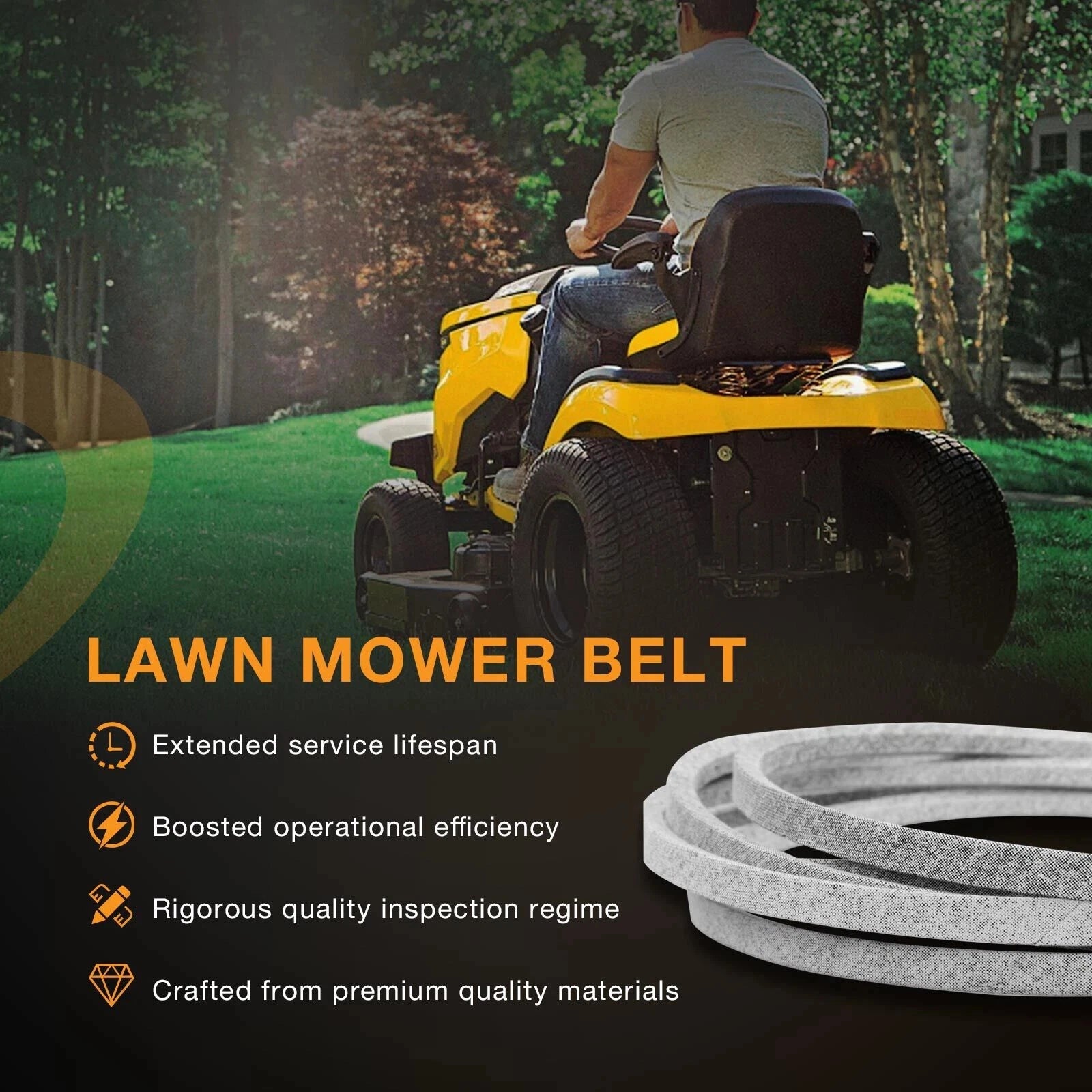 Mower Deck Drive Belt for Cub Cadet MTD Troy-Bilt Husqvarna
