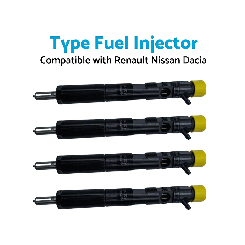4X Fuel Injector for Renault Dacia Nissan 1.5 DCI (2005–2010) K9K Euro 4