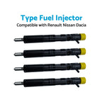 4X Fuel Injector for Renault Dacia Nissan 1.5 DCI (2005–2010) K9K Euro 4
