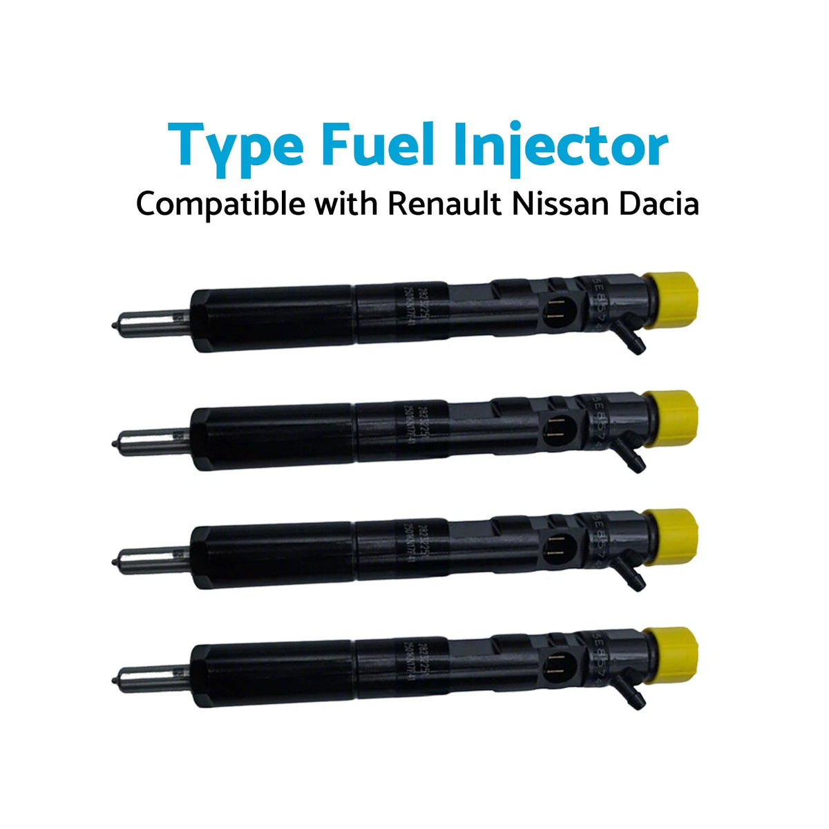 4X Fuel Injector for Renault Dacia Nissan 1.5 DCI (2005–2010) K9K Euro 4