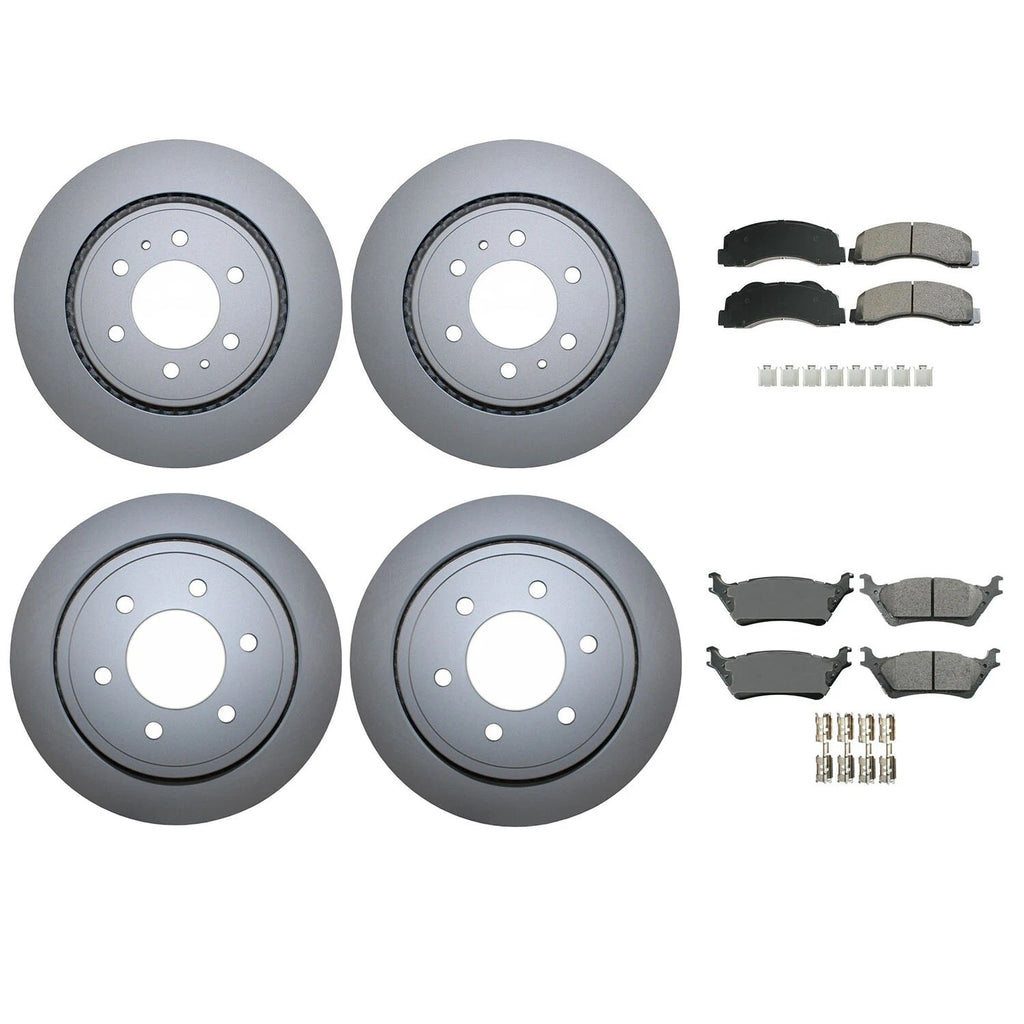 Front Rear Brake Kit Disc Rotors & Akebono ProACT Pads for Ford F-150
