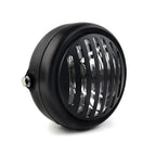 6.5" Round Scalloped Finned Grill Headlight for Harley Sportster