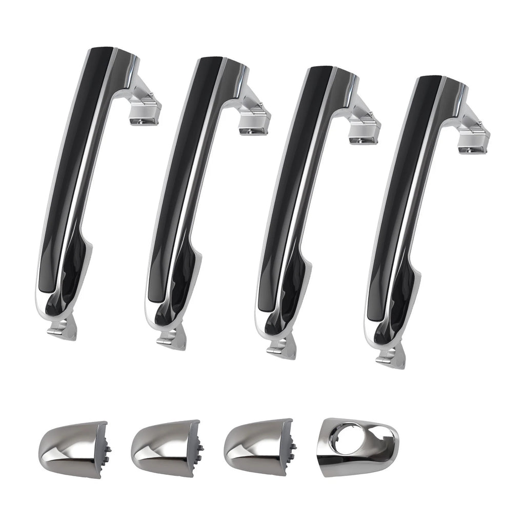 Outside Door Handle for Hyundai Sonata (2005–2010) Black Plastic (4PCS)