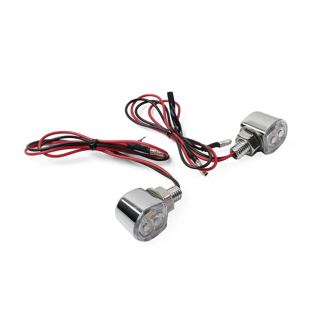 8MM Mini Motorcycle Turn Signal Indicator Amber Blinker Light