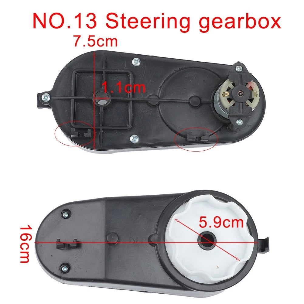 Steering Motor Gearbox for Kids Electric Car (6V, 12V)