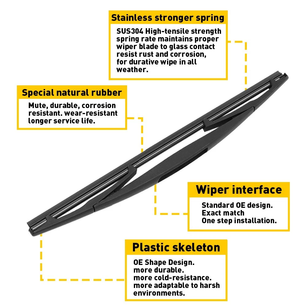 Rear Window Wiper Arm & Blade for Dodge Magnum, Nitro (2005–2008)