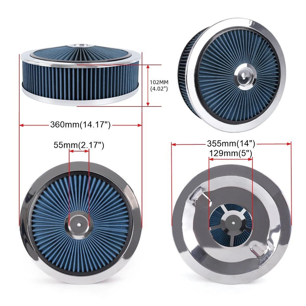 14 Inch Universal Deep Dish Performance Air Cleaner