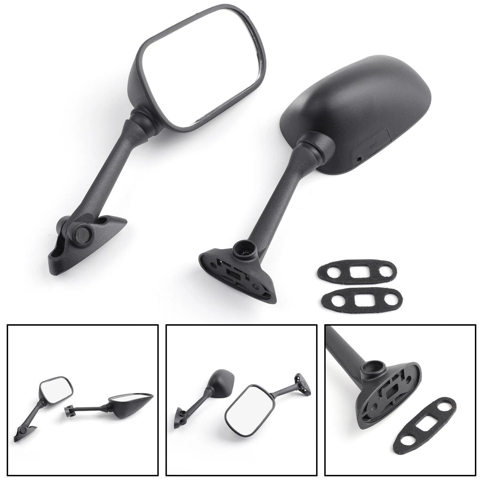 Rearview Mirrors for Suzuki GSXR 1000, SV650/1000 (2003–2006) Black