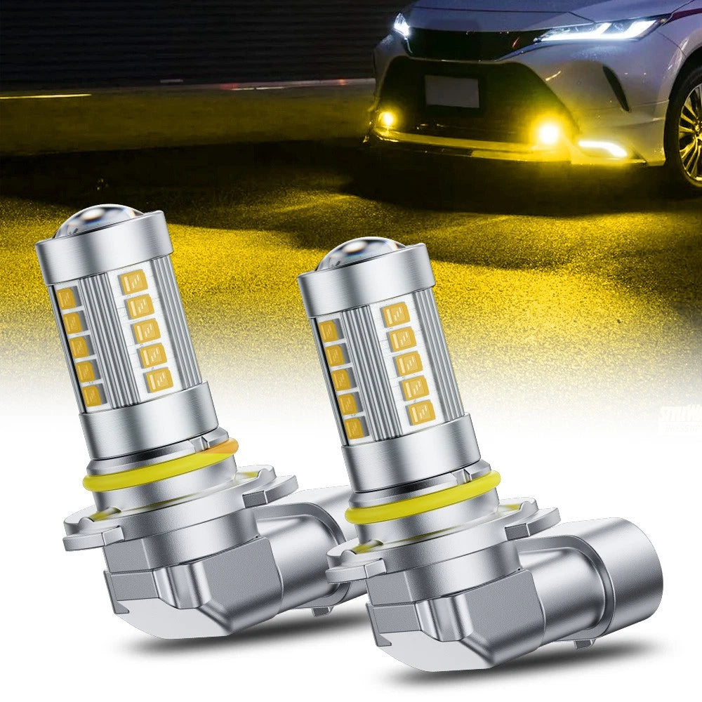 2X LED Fog Light Bulbs  - Golden Yellow