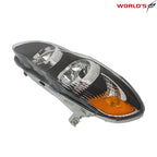 Set of 2 Halogen Black Headlight Assembly for Toyota Corolla (2003–2008)