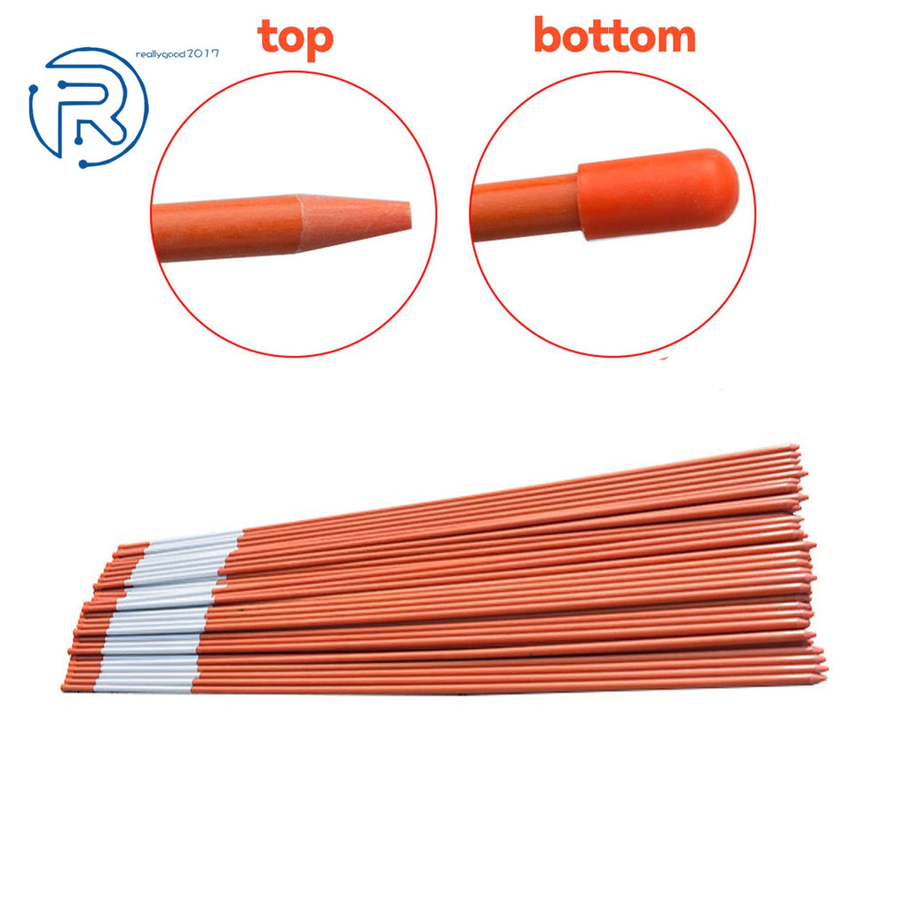 Set of 20 Orange Reflective Driveway Markers 48 Inches