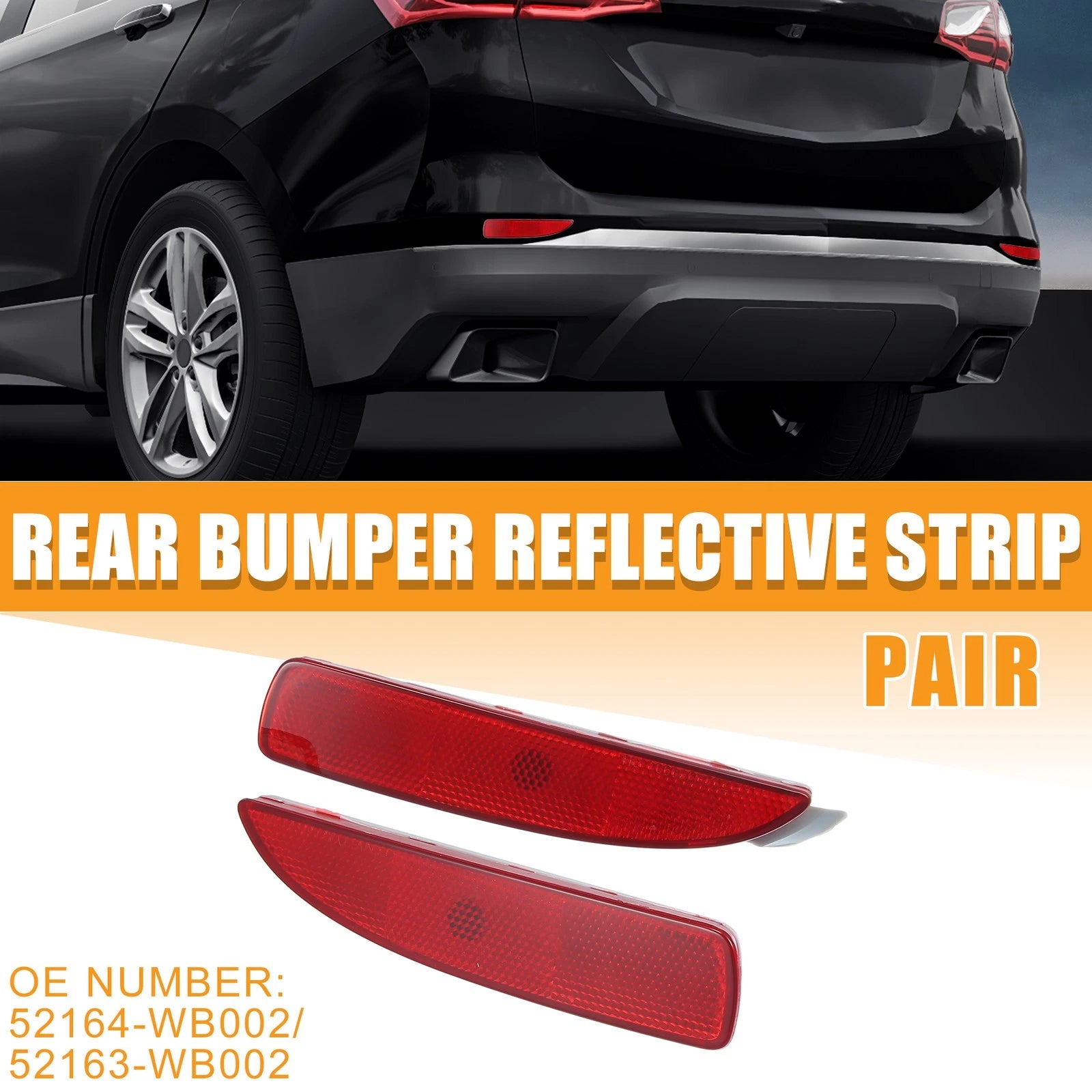 1 Pair Rear Bumper Reflector for Toyota Yaris 