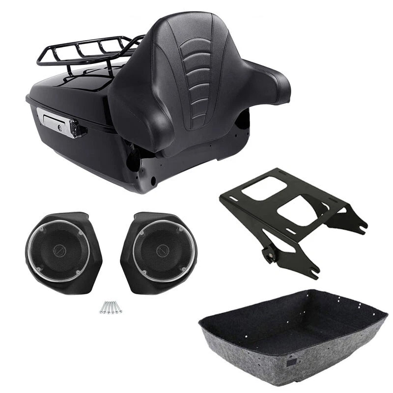 Trunk Rack Backrest Speakers for Harley Road Street Glide (2014–2026)
