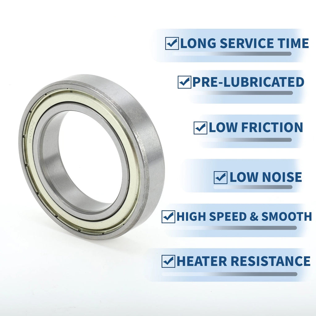Deep Groove Ball Bearing 6010ZZ for Scooter Skateboard Wheel (50x80x16mm)