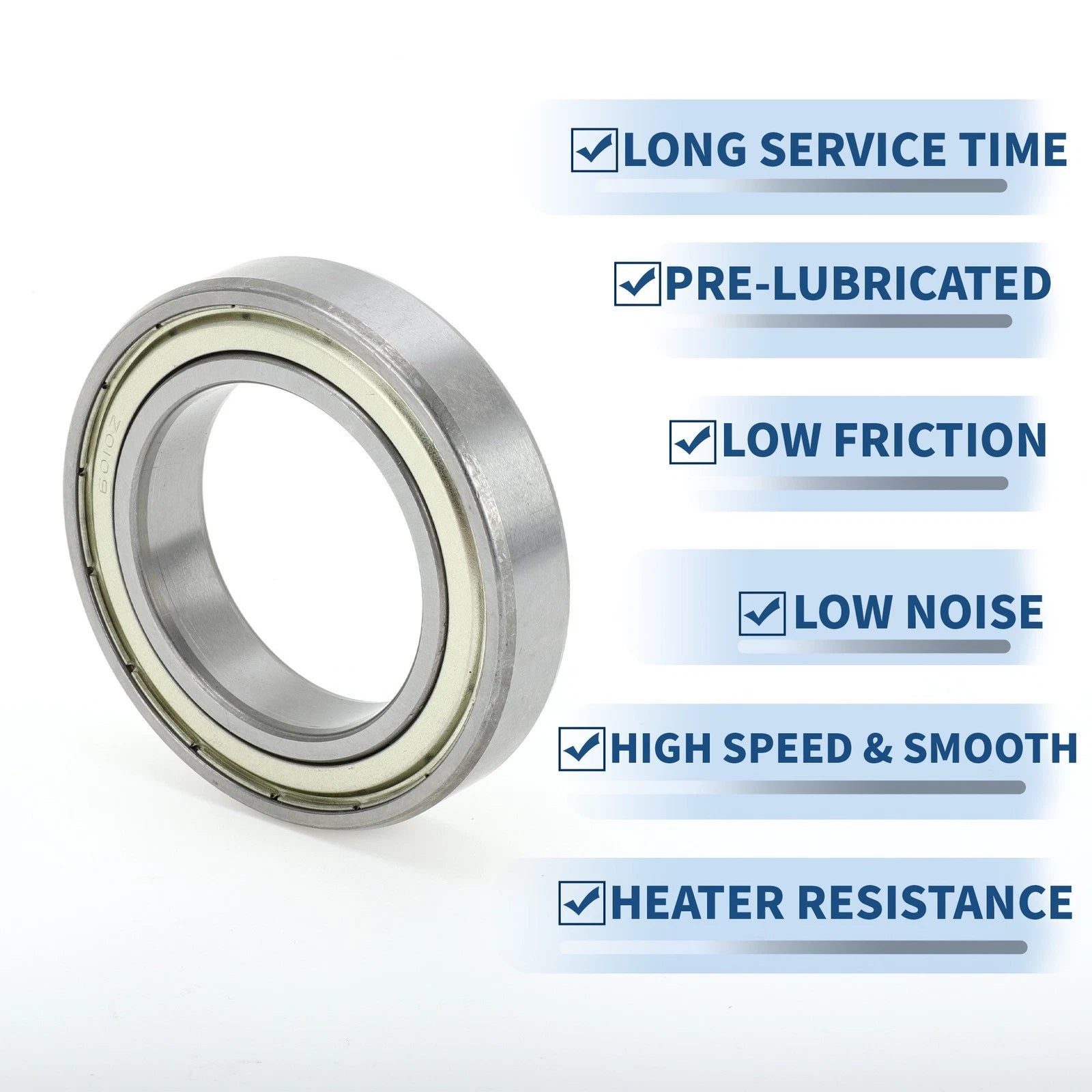 Deep Groove Ball Bearing 6010ZZ for Scooter Skateboard Wheel (50x80x16mm)