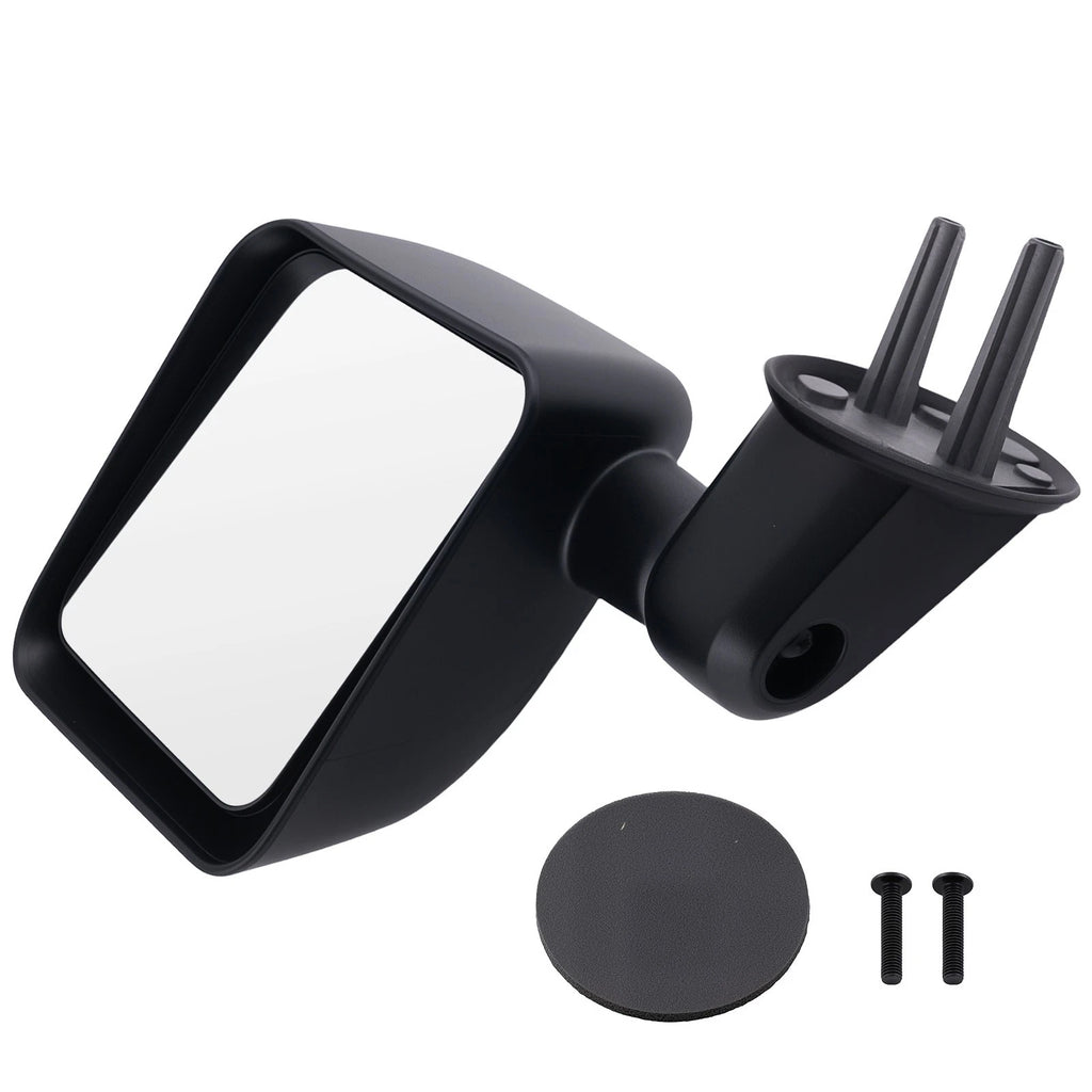 Left Side View Mirror Black for Jeep Wrangler Unlimited (2007–2018) Manual