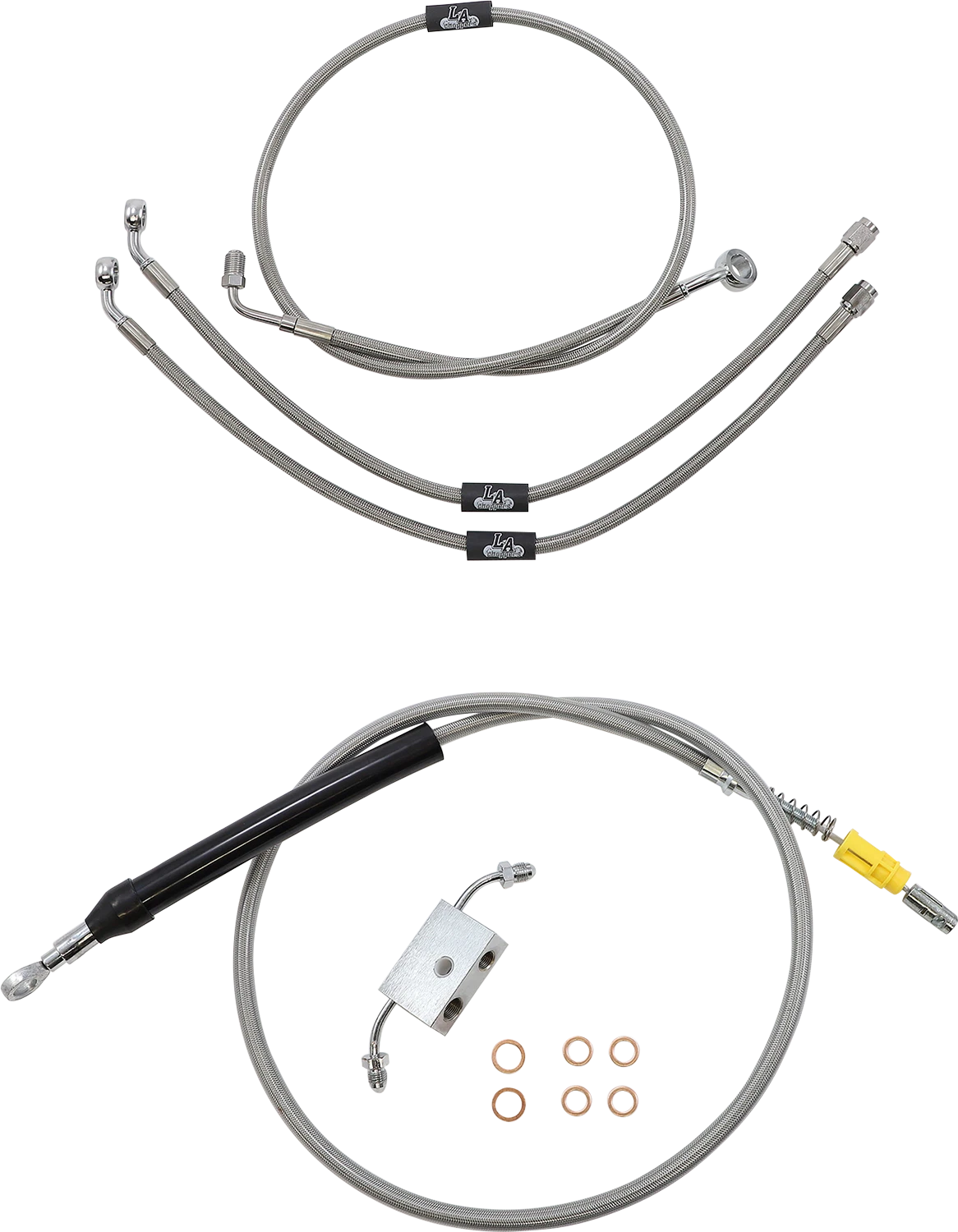 LA Choppers Handlebar Cable/Brake Line Kit for Harley (18" - 20")