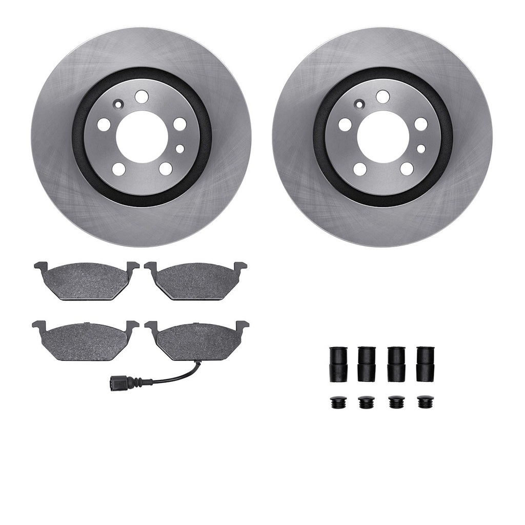 2X Brake Disc and Pad Kit for VW Sedan