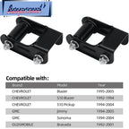 Set of 2 Rear Leaf Spring Shackles for Chevy Blazer S10 GMC Jimmy S15