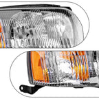 Set of 2 Headlight Lamp Assemblies for Ford Escape (2001–2004) Chrome