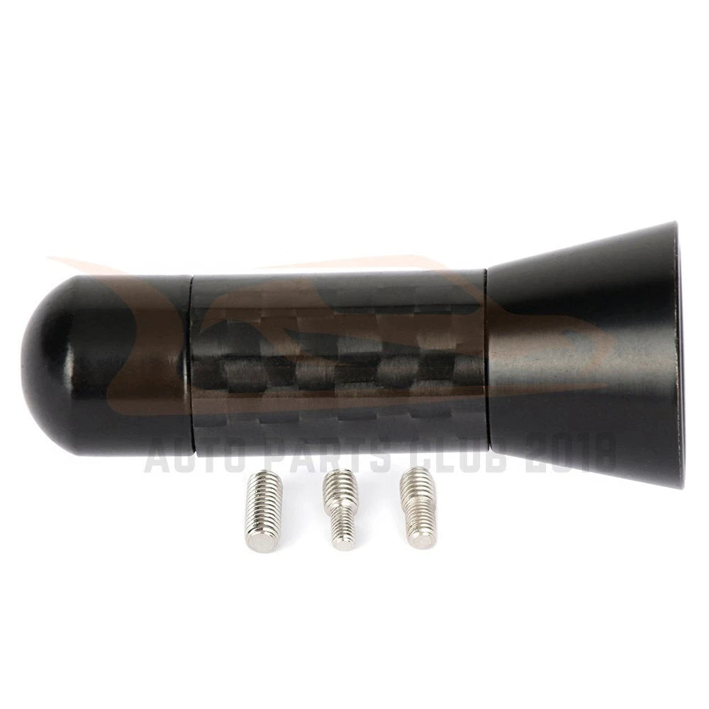 Stubby Carbon Fiber AM/FM Radio Antenna for Universal Fit (1.4")