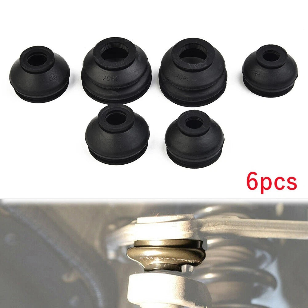 Set of 6 Rubber Tie Rod End Ball Joint Dust Boots Cover Gaiters