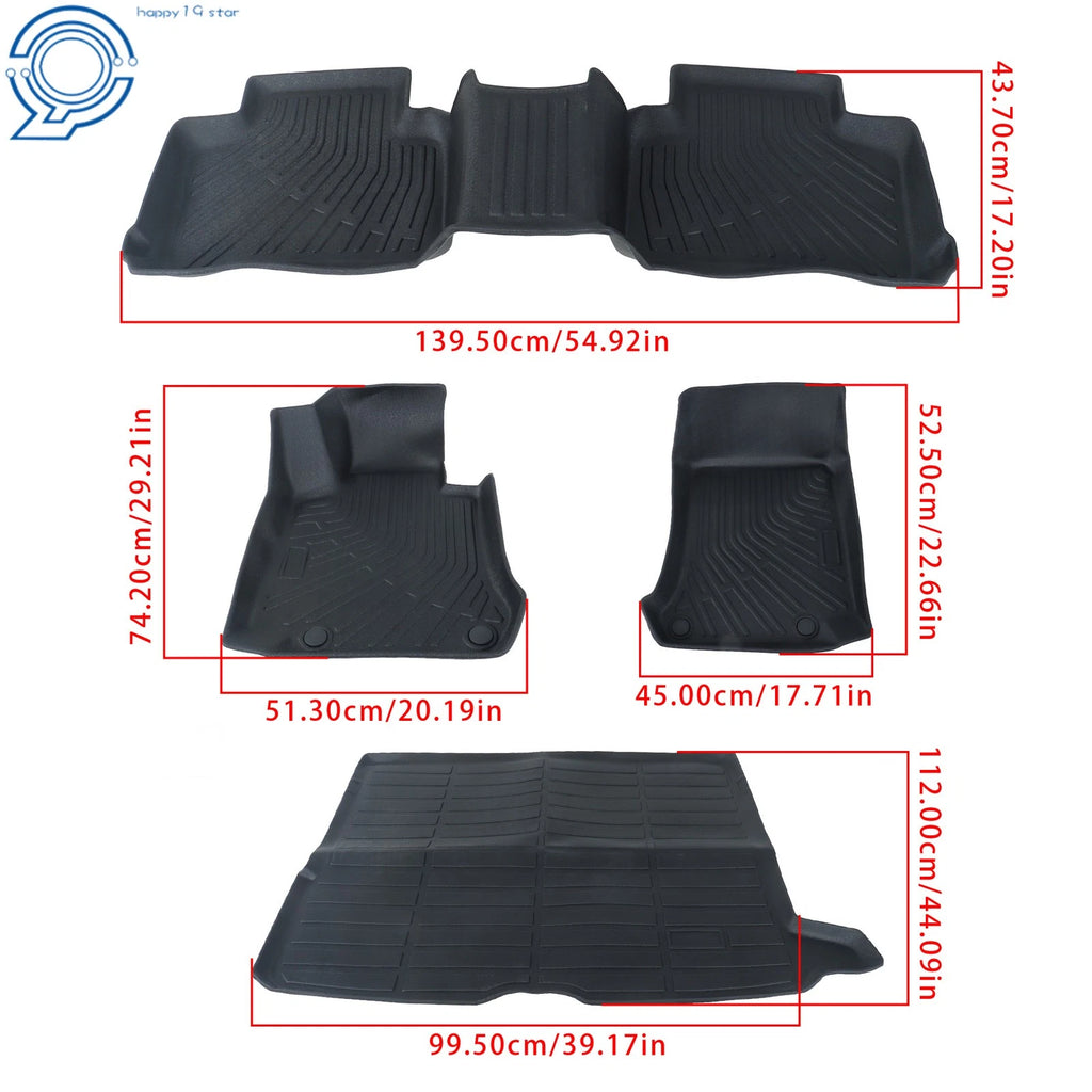 Cargo Liner TPE Floor Mats for Mercedes Benz GLC Class (2016–2022)