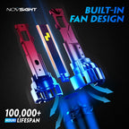 2pcs H13 9008 LED Headlight Bulbs 140W 30000LM for High/Low Beam
