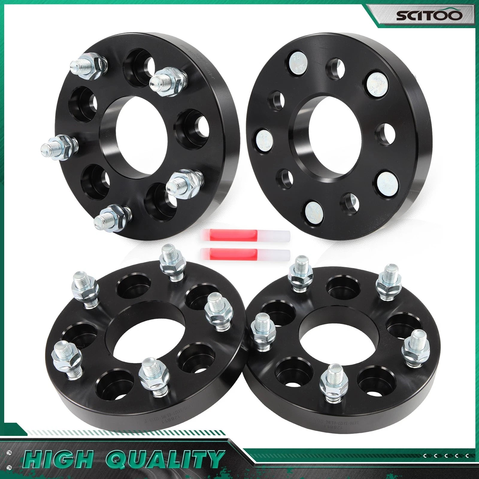 Set of 4 Wheel Adapters 5x110 to 5x127 M12x1.5 for Chevrolet HHR (2006–2011)