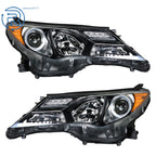 Set of 2 Halogen Headlights for Toyota RAV4 (2013–2015) Left+Right Side