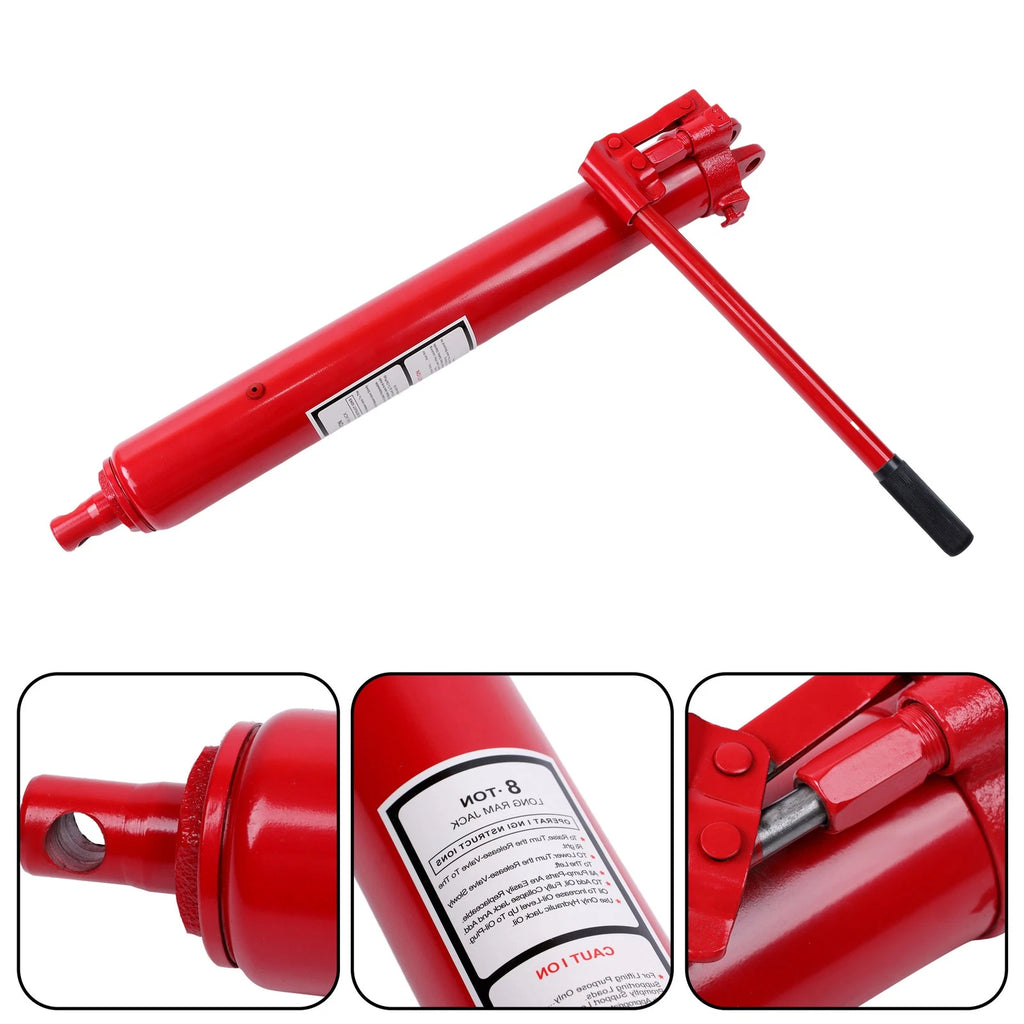 8 Ton Hydraulic Long Ram Jack for Engine Lift Cherry Picker (Manual)