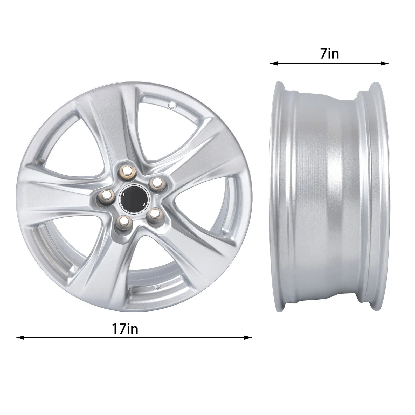 17" Alloy Wheel Rim for Toyota RAV4 (2019–2024) Silver Replacement