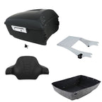 Matte Black Backrest Pad Mount Rack for Harley Touring (1997–2008)