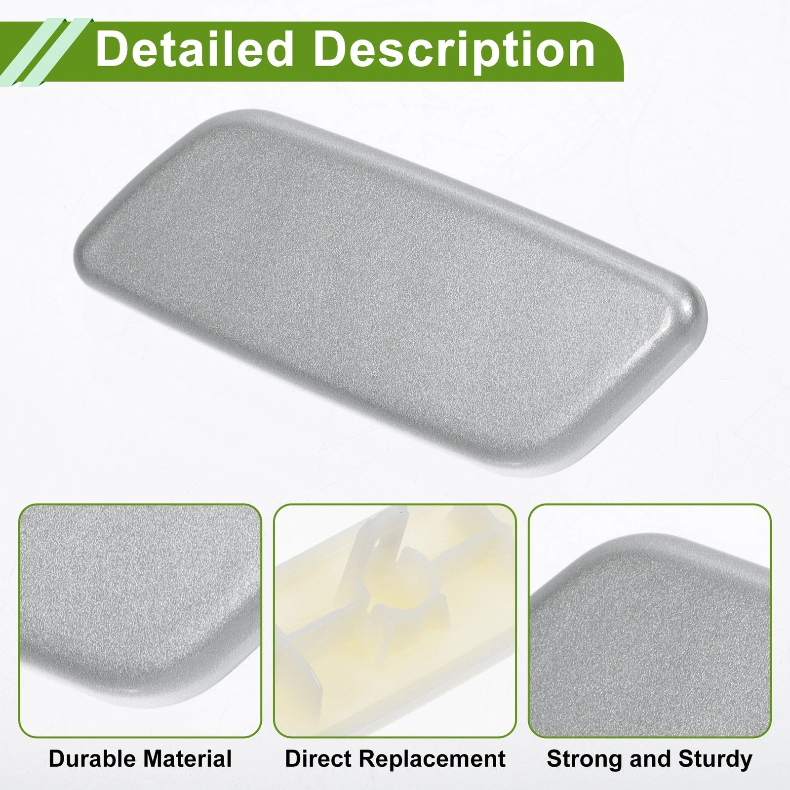 Front Left Washer Nozzle Cover for Toyota Prado (2012–2015) 8504560090 Silver Tone