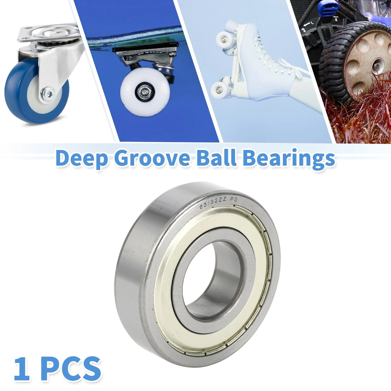 Deep Groove Ball Bearing 32x75x20mm for Scooter Skateboard (1 Pc)