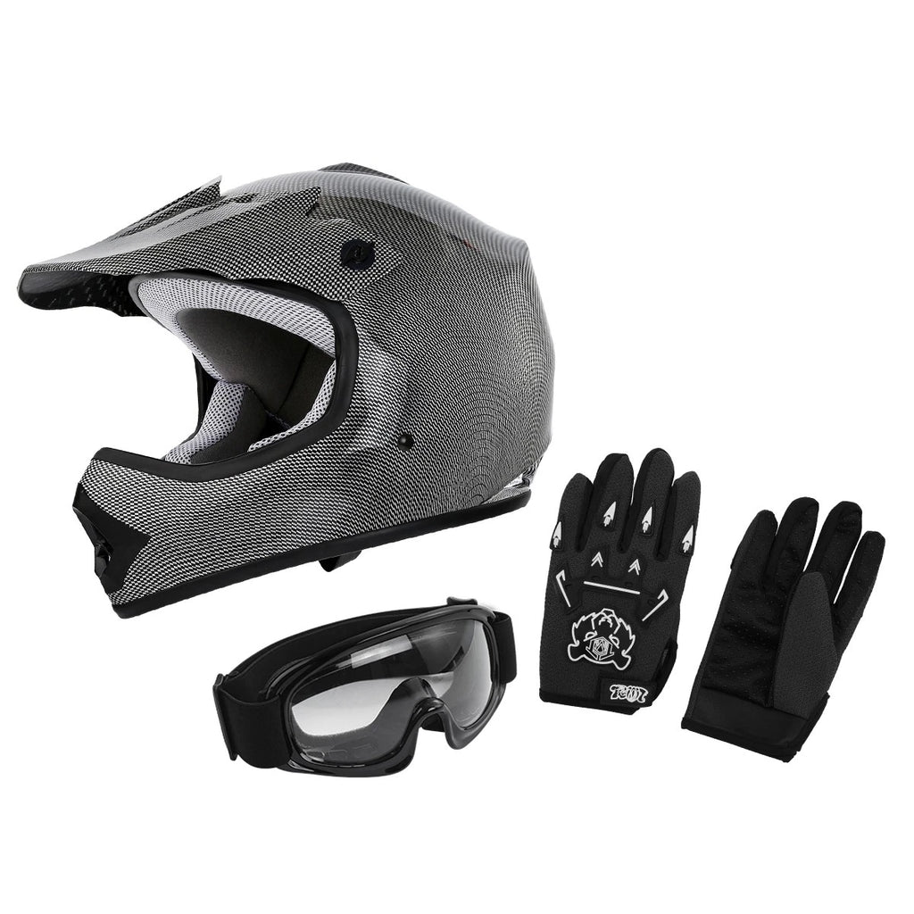 Youth Motocross Helmet for Dirt Bikes ATV Off-Road (S, M, L, XL) DOT