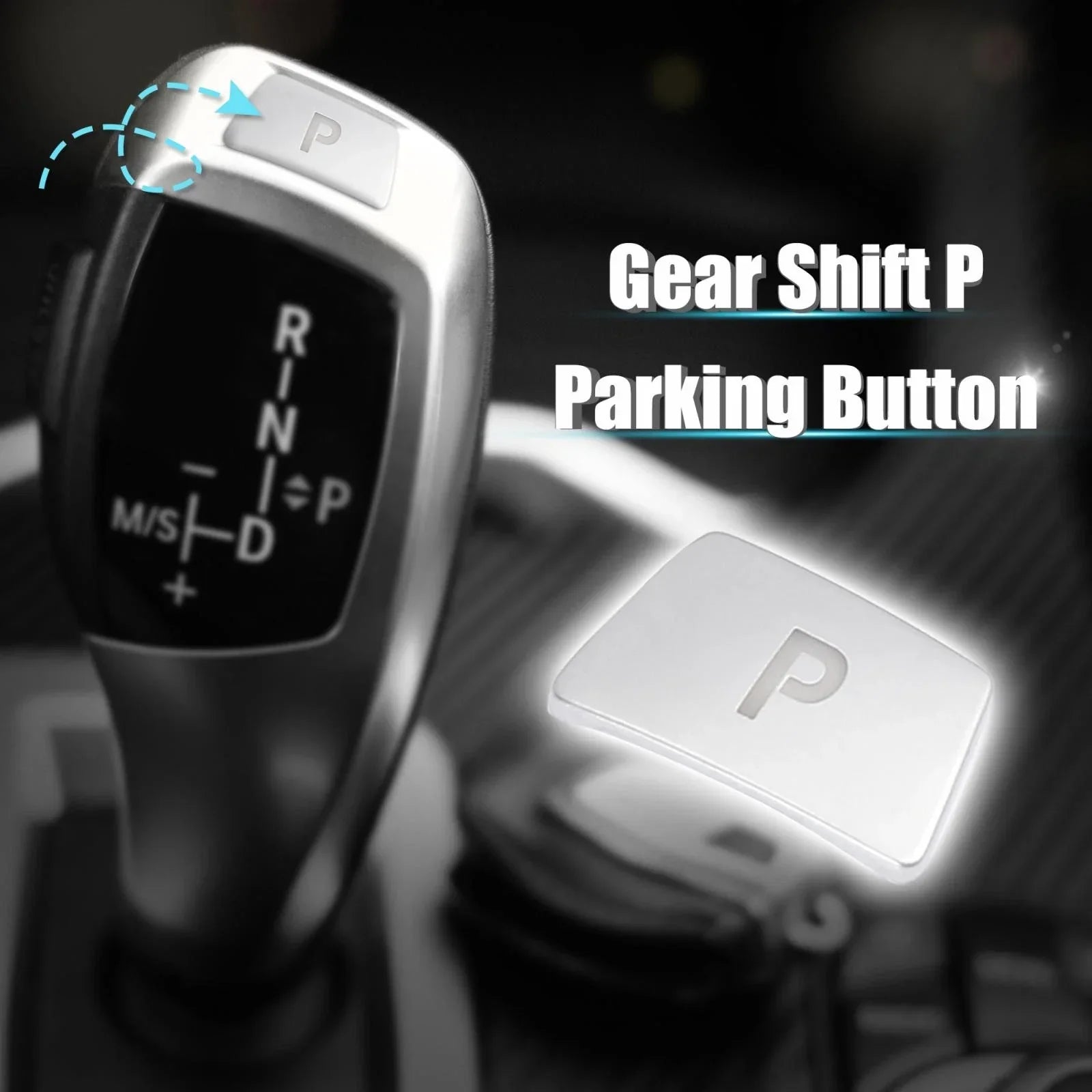 P Button Gear Shift Knob Lever Button Cover for BMW 2/3/4/5/6 X3/X4/X5/X6