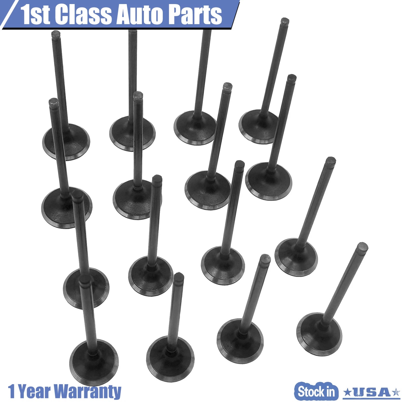 16PCS Intake Exhaust Valves for Acura Integra GS-R Type-R (1994–2001)