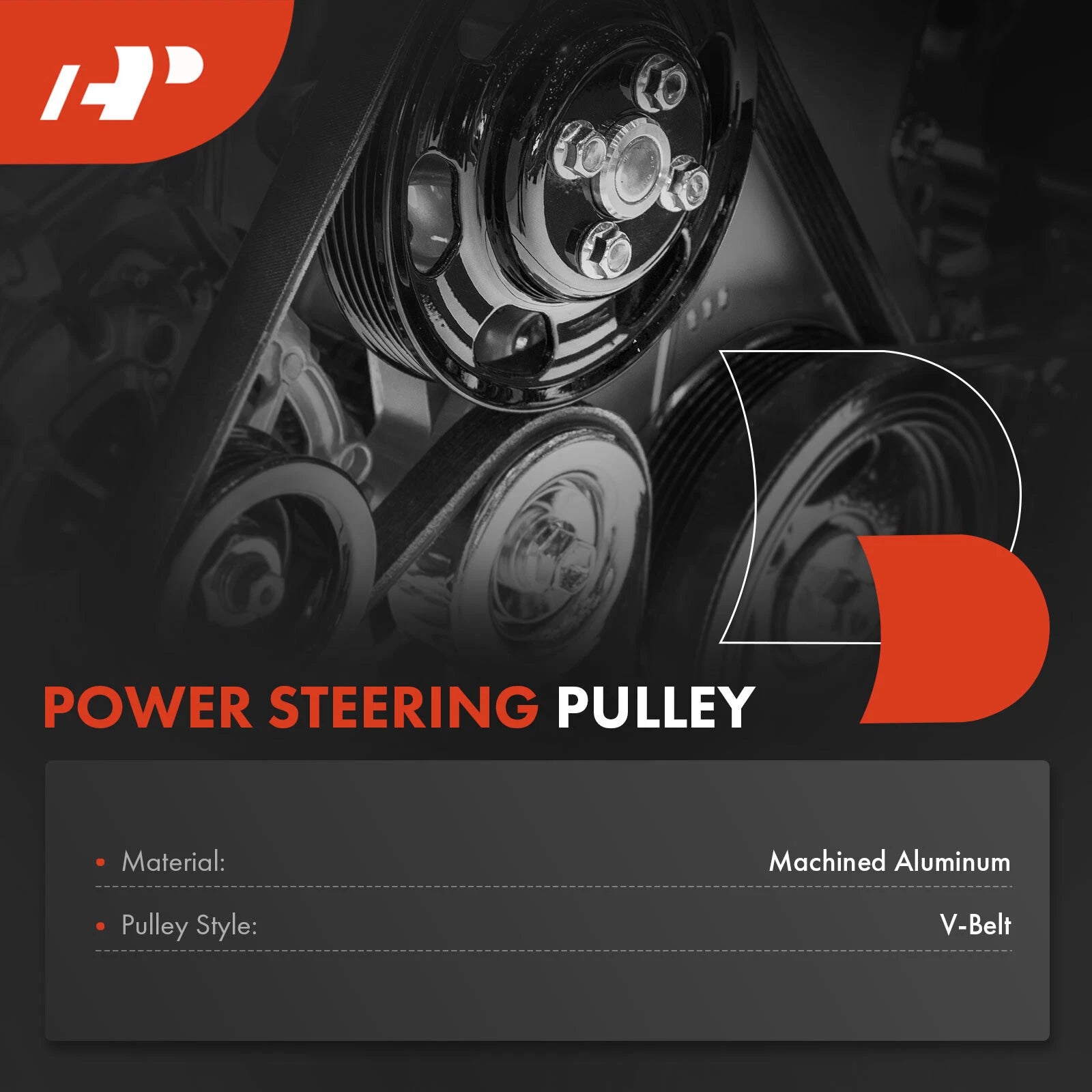 Power Steering Pump Pulley for BBC SBC and Small Block Ford