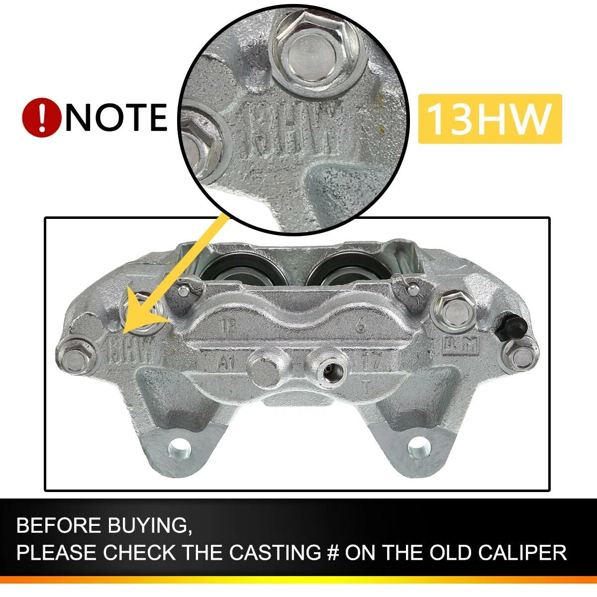 Front Left Disc Brake Caliper for Toyota 4Runner Lexus GX470 (2003-2009)